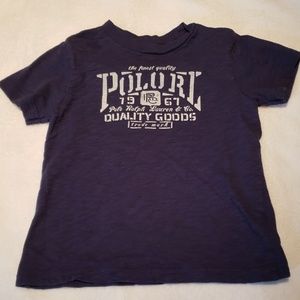 Boys POLO Navy with White Logo Tee-Shirt